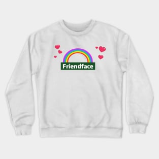 Friendface Rainbow and Hearts Crewneck Sweatshirt